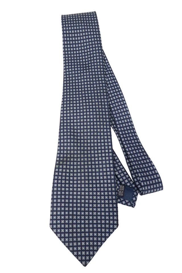 Corbata AUSTIN REED Para Hombre Talla Única Azul 100% Seda Con Patrón Puntiagudo - Imagen 4 de 4