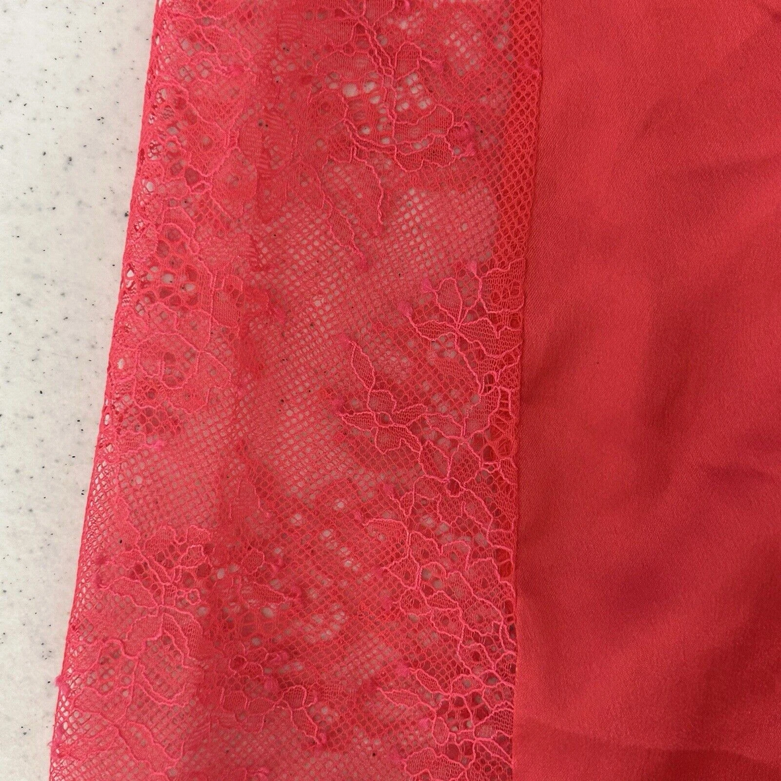 UNDERCOVER Victoria's Secret Chemise donna grande corallo rosa pizzo sexy angelo con spalline