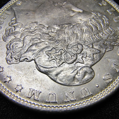 1889 Morgan Silver Dollar $1 - Philadelphia Mint - AU-Unc Condition - 90% Silver - Picture 5 of 22