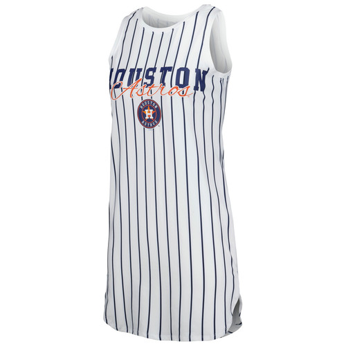 Women's Concepts Sport White Houston Astros Reel Pinstripe Knit Sleeveless - Picture 2 of 3