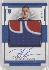 2016 Panini National Treasures /99 Henry Ellenson #113 RPA Rookie Patch Auto RC
