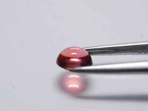 💎 0.44ct Oval Cabochon Natural Purplish Pink Tourmaline - Unheated Congo Gem - Video 1 of 1