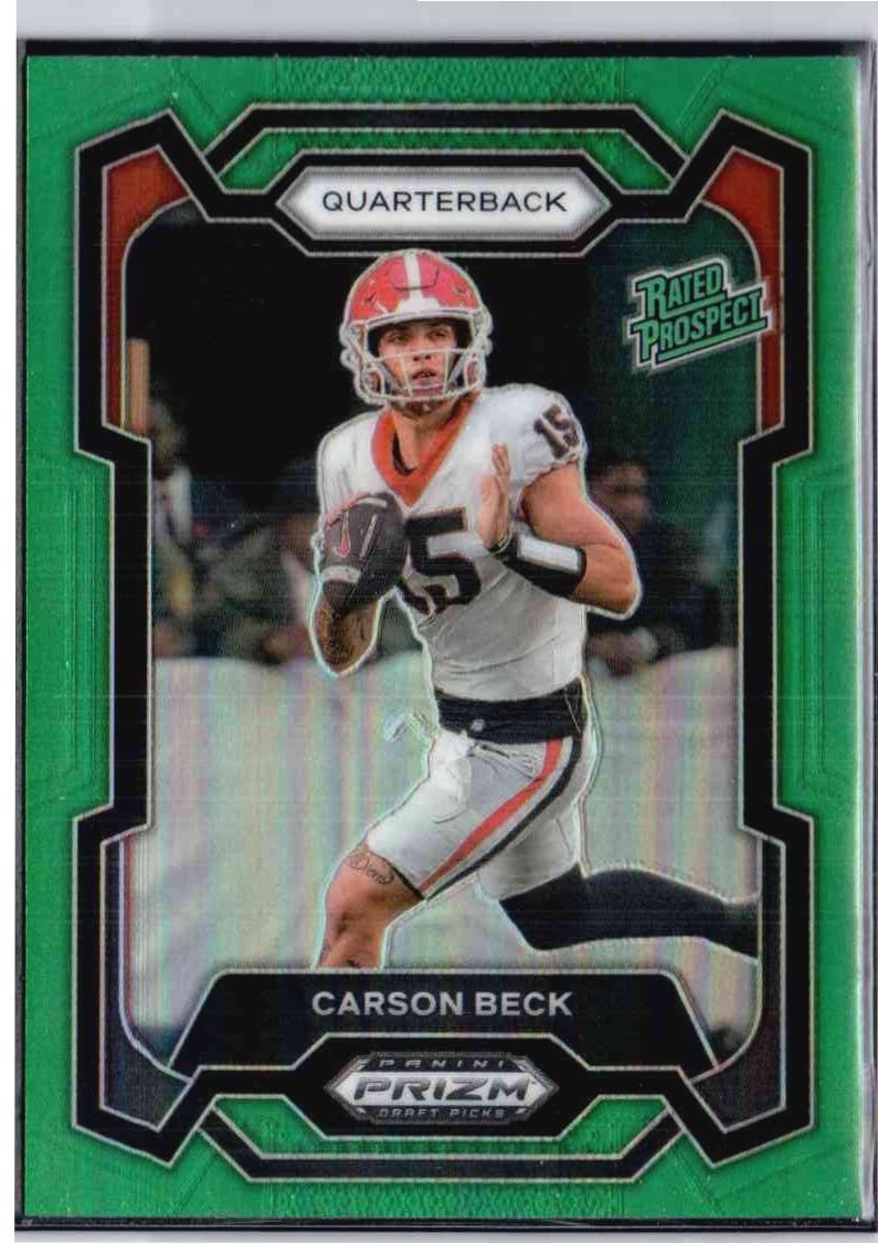 2024 Panini Prizm Draft Picks - Rated Prospect CARSON BECK #130 Green Prizm (RC)