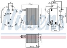 NISSENS 91282 Ölkühler, Motoröl für LAND ROVER