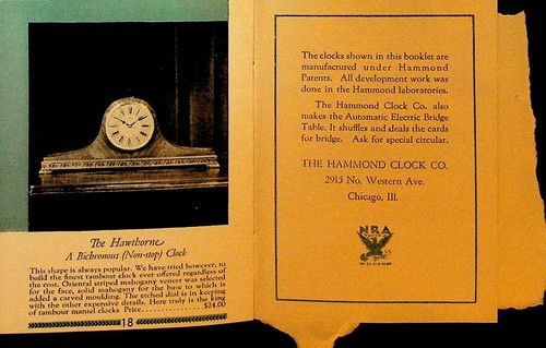 Folleto de relojes eléctricos síncronos y bicronos Hammond - Imagen 9 de 9