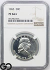 1963 Franklin Half Dollar NGC PF 66* Star!!! Premium Quality, Great CAM Contrast