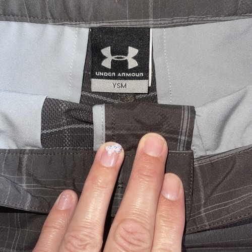 Lot Athletic Golf Gym Shorts Gray Under Armour Youth Small and Size 10 - Picture 4 of 6