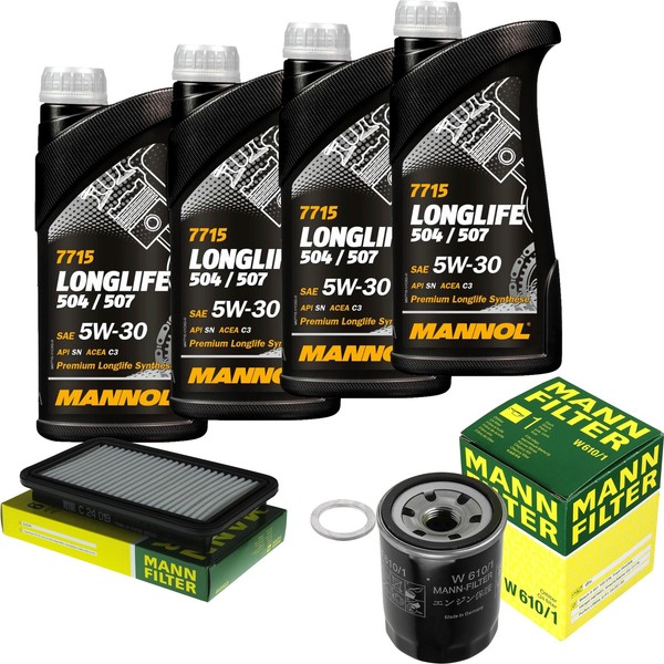 Mann Inspektionspaket 4L Mannol Longlife 5W-30 FüR Suzuki Swift III 1.3 1.5-image