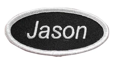 Jason Name Tag Embroidered Iron On Patch - Uniform Work Mechanic 112-A