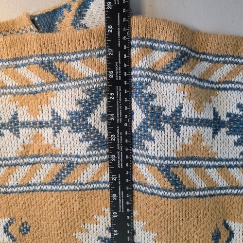 Gewebte Herz offene Strickjacke Damen XS Azteken Southwestern Langarm Strick - Bild 11 von 17