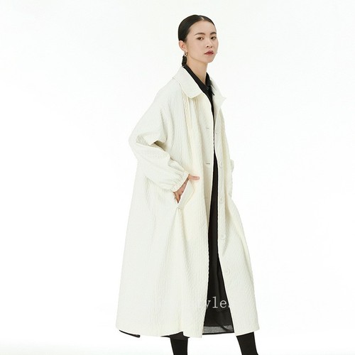 Vestido Coreano Talla Grande Para Mujer Suelto Cremallera Deportes Cuello Solapa Chaqueta Adelgazante - Imagen 3 de 25