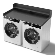 2-Tier Washer Dryer Countertop, 54" W x 27.5" D Wood Shelf Topper with Edge