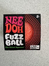 Nee Doh Needoh Fuzz Ball Velvet Squeeze Stress Fidget Flower Power Toy ORANGE