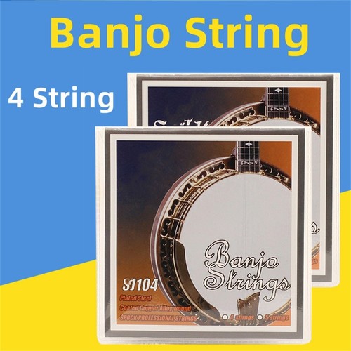 Banjo String Replacement 4 Pcs 4 Set Copper Soft Sound Stainless Steel - Picture 9 of 9