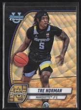 2024-25 Bowman University Chrome Black Wave Refractor #88 Tre Norman Marquette