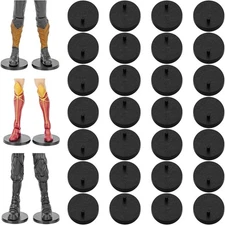 28PCS 6 Inch Action Figure Stand Display Bases with Peg Toy Organizer Holder ...