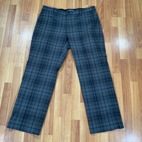 Nike Golf Pants Mens 36x30 Gray Stripped Standard Dri-Fit Tour Performance