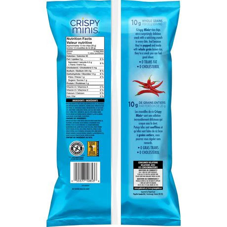Quaker Crispy Minis Rice Chips Sweet Chili 100g/3.5 oz. - Picture 3 of 5