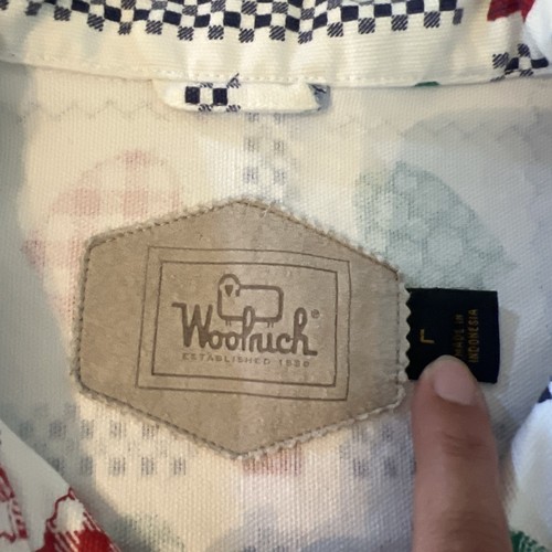 Woolrich Vintage Heart White Jean Jacket Granny Cottage Core Barely Worn EUC - Picture 2 of 8