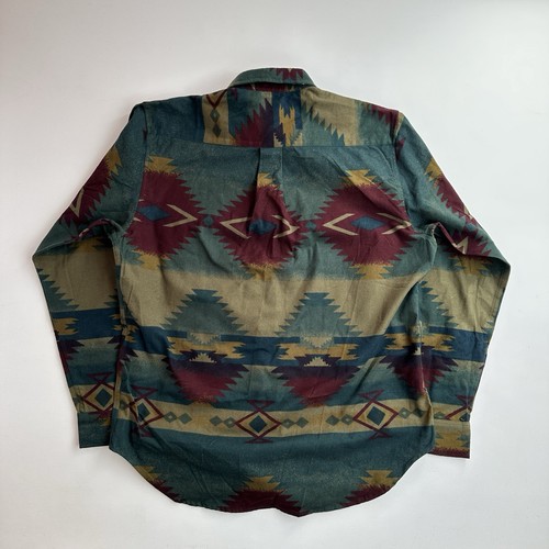 Vintage Flannel Aztec Shirt Men's Size L - Picture 4 of 10