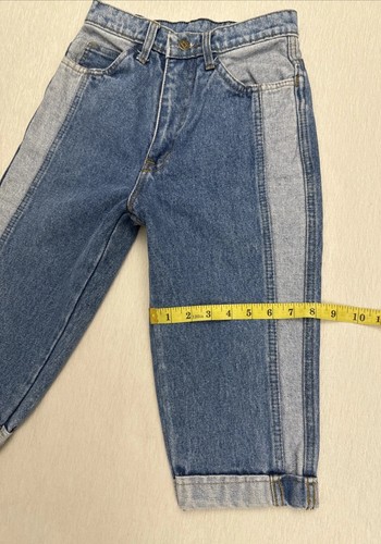 Vintage 80s 1980s High Waist Denim Cropped Capri Pants Shorts 24" waist - Bild 4 von 13