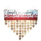  2 stücke familienfeiern hängende plaque board hölzerne diy kalender festival