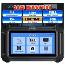 2025 XTOOL D6 Car OBD2 Scanner Full System Diagnostic Tool Full OBD2 Free Update
