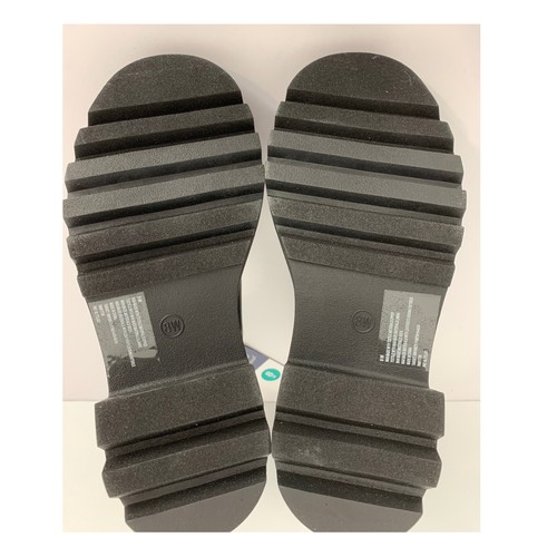 Chelsea Grueso Tacón Botines Calcetín Botas Talla 8 AMPLIO Negro NUEVO - Imagen 6 de 6