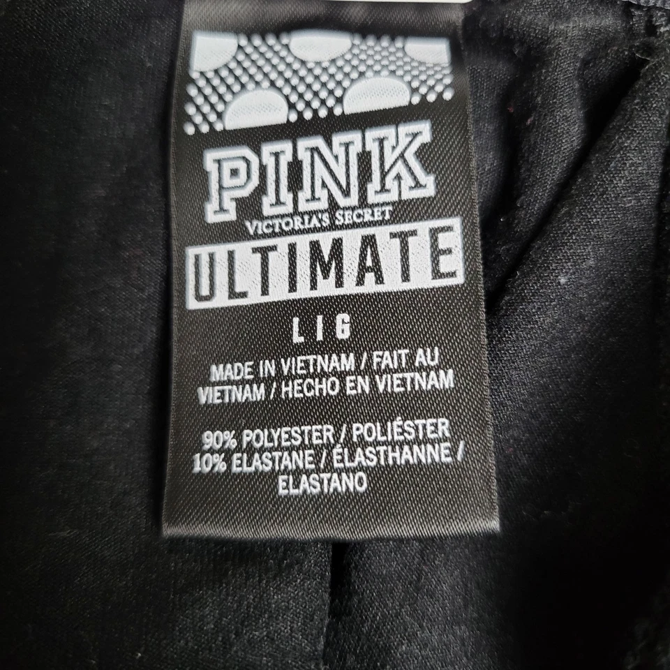 Chaqueta Victoria's Secret Rosa Mujer L Negra Ultimate Activewear Logo Foto 3 de 4