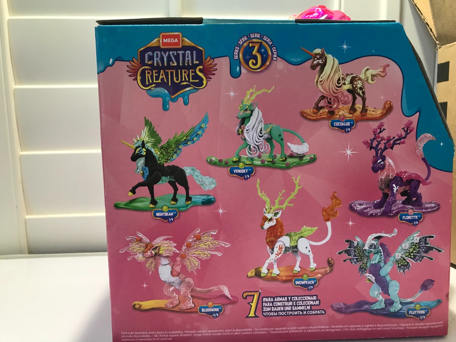 Mattel MEGA Crystal Creatures Mystery Egg Toy Building FULL SET OF 7 EGGS NEW