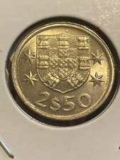 1977 Portugal 2 1/2 Escudos Coin BU