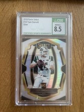 Sam Darnold 2018 Select Prizm Silver Premier Level RC Rookie CSG 8.5