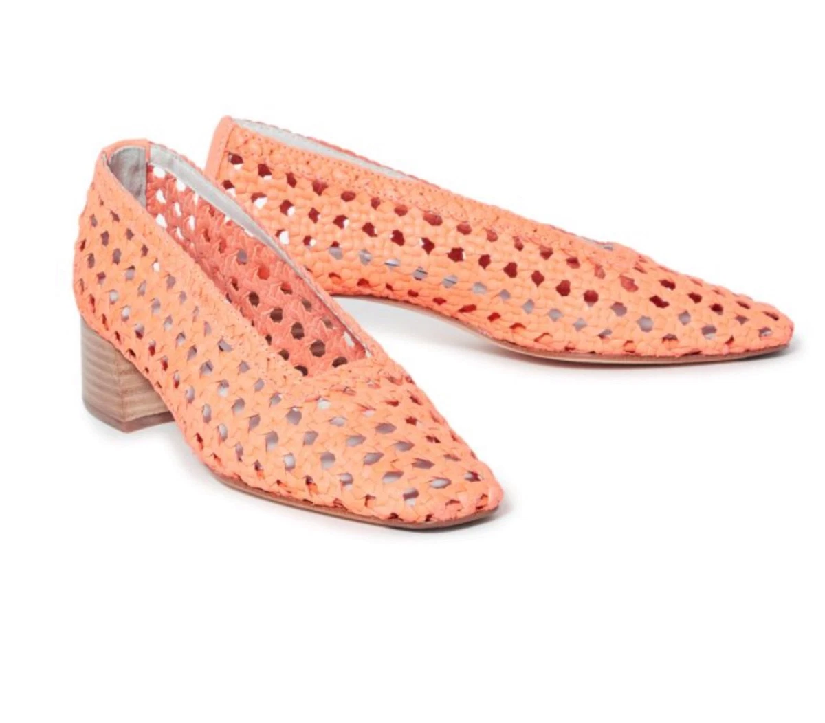 MIISTA AUTH Women s Brown Woven Leather Taissa Pump Size 35 eBay
