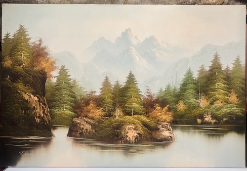 Original Oil On Canvas Painting Signed P. Klaus  Landscape 36” X 24” - Picture 1 of 6