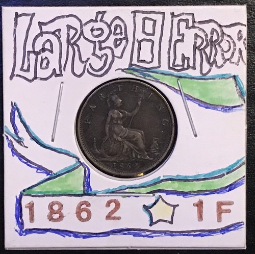 ๐ฅ 1862 LARGE 8 ERROR fARthiNG ๐ฅ fANTAStic GREAT bRITAIN QueeN ViCtORia detAiL! - Picture 15 of 21