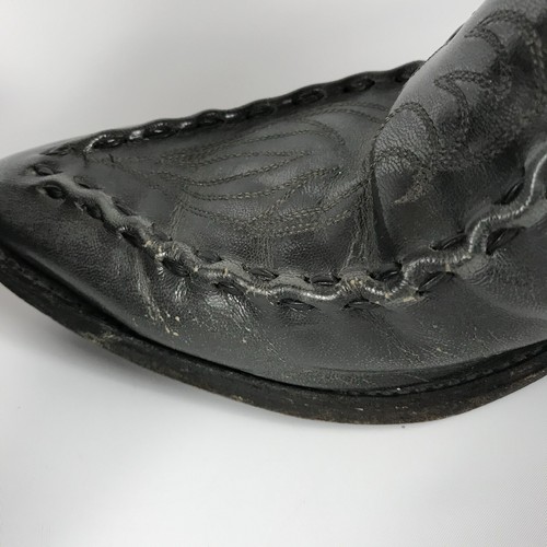 Dan Post Cowboystiefel mit Schnalle – Herrengröße 10 D – grau Leder spitz zulaufend USA - Bild 10 von 16