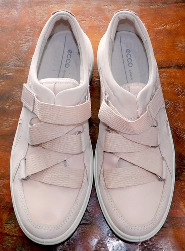 Scarpe da ginnastica ECCO donna morbide 7 ROSE DUST PINK LEATHER cinturino con zeppa 37 US 6-6,5 - Foto 4 di 10