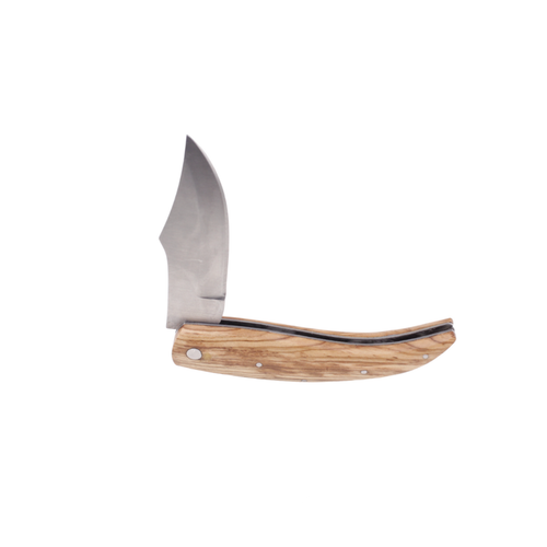 coltello serramanico pieghevole da caccia coltellino artigianale multiuso inox - Foto 4 di 4