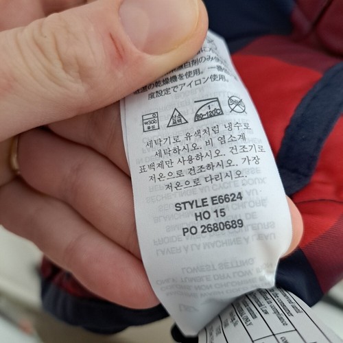 J. Crew rot marineblau Büffel kariert gesteppt Puffer Daunen Feder Ausflug Weste Gr. XS - Bild 8 von 9