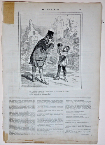 Le Charivari “Actualites” Lithograph By Cham, 1873-76 (292) - Picture 2 of 2