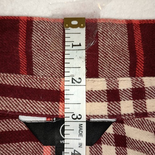 Volcom Red Flannel Shirt M Long Sleeve Warm PNW Alaska Style Pre-Owned - Picture 21 of 21