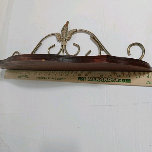 Home Interiors Claret Console Mahogary-finished Wood And Brass Plated Metal - Picture 3 of 16