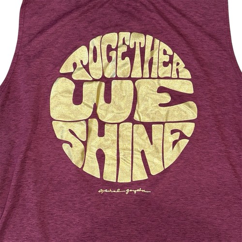 Peloton Tank Top Spiritual Gangster Burgundy Gold Together We Shine Medium - Bild 2 von 5