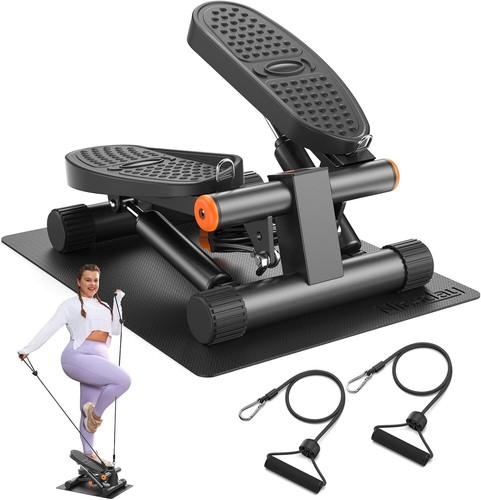 Mini Stair Stepper with Resistance Bands - 300LB Capacity Home Fitness Equipment - Picture 3 of 10