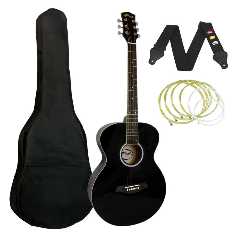 Paquete De Guitarra Acústica Tigre ACG2, Negro Paquete De Guitarra Acústica Tigre ACG2, ACG2, ACG2, Negro 76454d