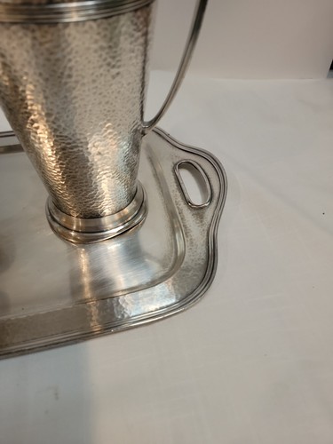 1920's E.G.W. & S Silver Cocktail Bar Set Pitcher, Tray and 6 Goblets Wine Set - Picture 9 of 19