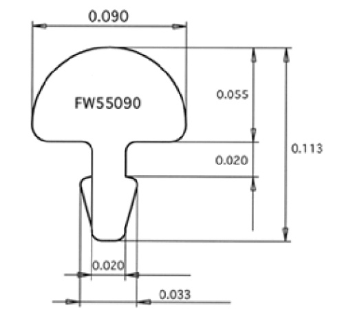Jescar FW55090-S Edelstahl Elektro Medium/Wide Griffdraht vorgerundet - Bild 5 von 5