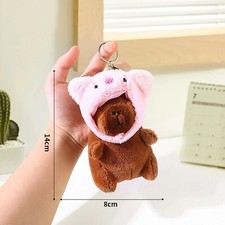 Capybara-06 Keychains Stuffed Animal Plush Toys Pendants Kids Fluffy Doll 5 Inch