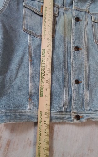 Joan Studwell Churchill Downs Hand Painted Medium Denim Jeansjacke Pferderennen - Bild 10 von 15