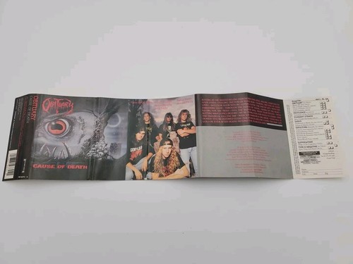 OBITUARY Cause Of Death RR-9370 Cassette Florida Death Metal Vtg 1990! - Foto 18 di 23